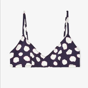 COS bikini top navy with white dots size small